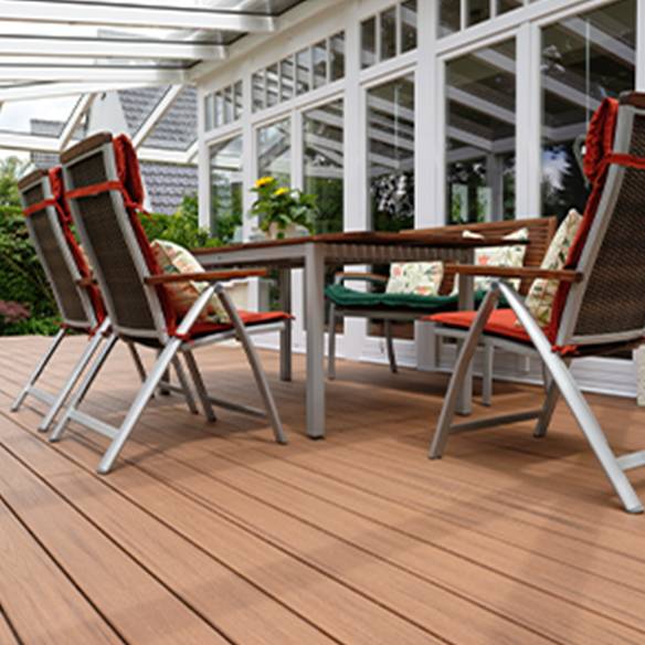 Ger Trex Terrassendielen Transcend Tiki Torch Terrasse Essbereich