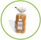 Image of clear plastic bread bag around loaf of bread