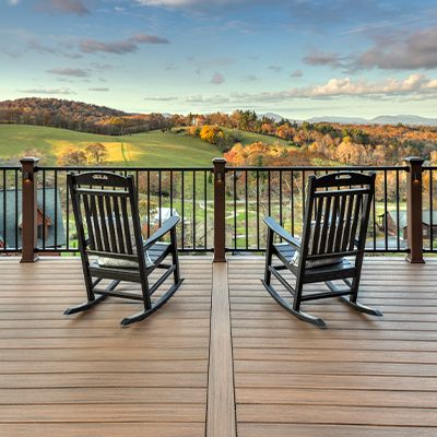 Shop Trex Transcend® Composite Decking in Spiced Rum