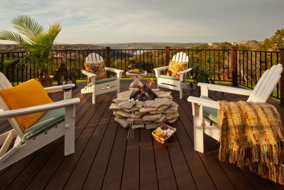 Die fünf raffinierten Farben der Trex Contour Terrassendielen aus Verbundmaterial