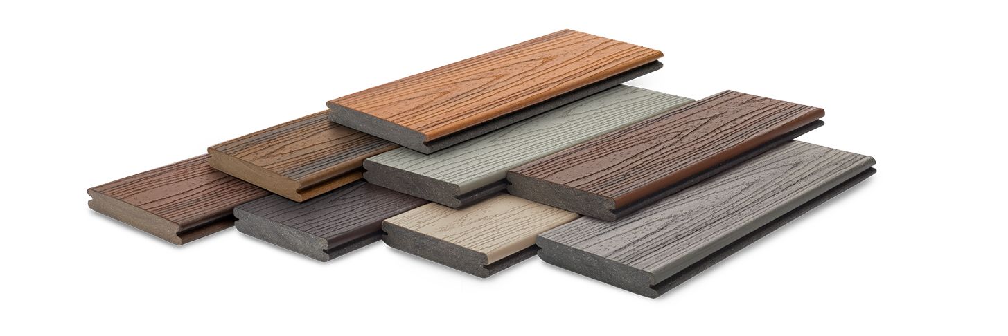 Échantillon de planches de terrasses en bois composite Trex