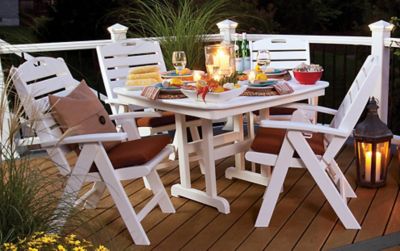 Deck Furniture Images Ideas Trex   Trex Decklighting Decking Enhance Clam Shell Beach Dune Outdoor Furniture White 1