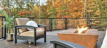 deck with fire pit