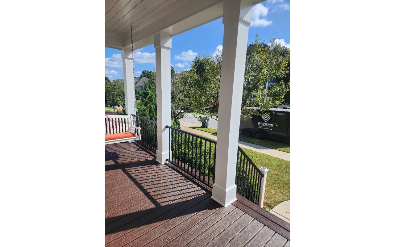 Trex Transcend Double Picture Framed Front Porch with Trex Signature Railings, Holly Springs NC