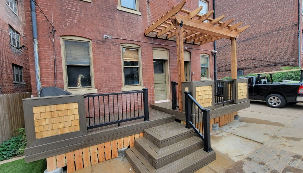 St. Louis City Deck, with custom flower boxes