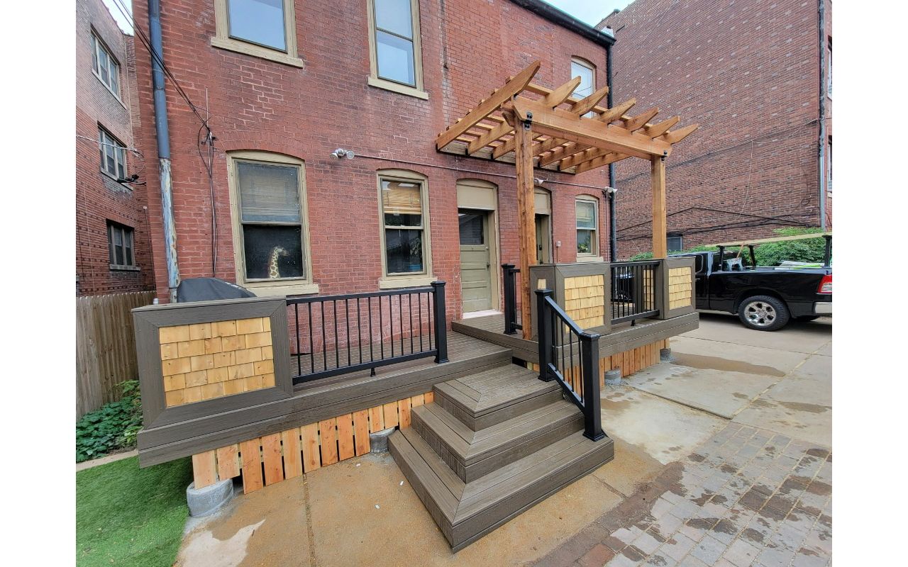 St. Louis City Deck, with custom flower boxes