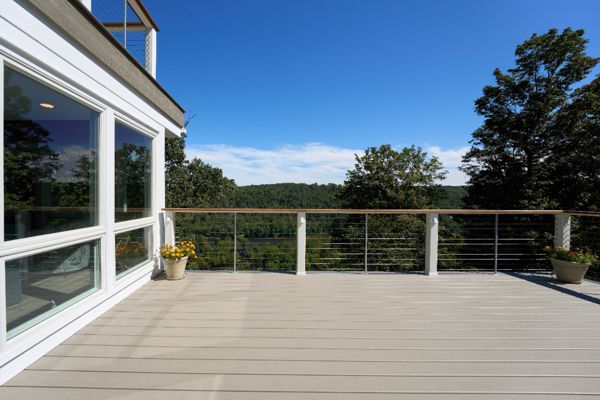 Spacious Trex deck built for entertaining, combining modern style with low maintenance durability for endless outdoor enjoyment