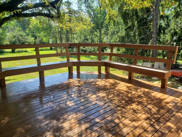 Trex Beach Dune with custom Trex benches!