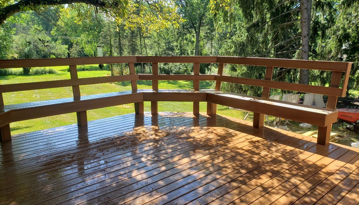 Trex Beach Dune with custom Trex benches!