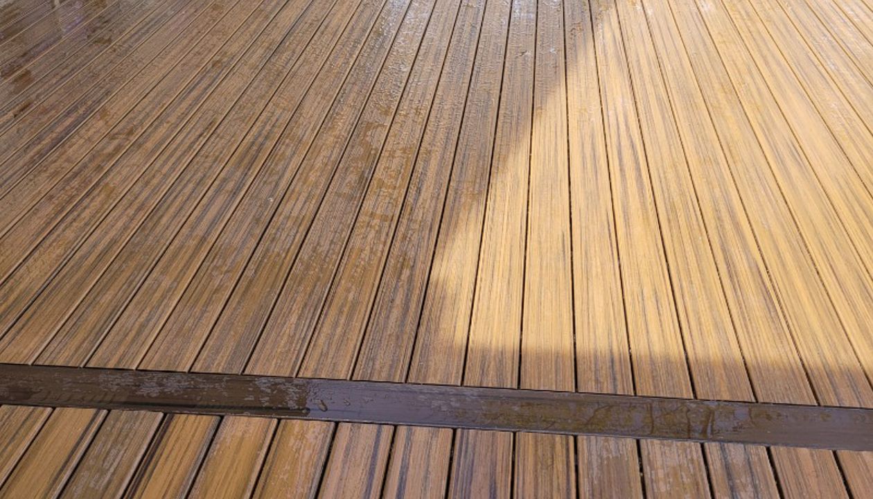 Trex Havana Gold with Trex Vintage lantern perimeter and divider on Harsens Island MI