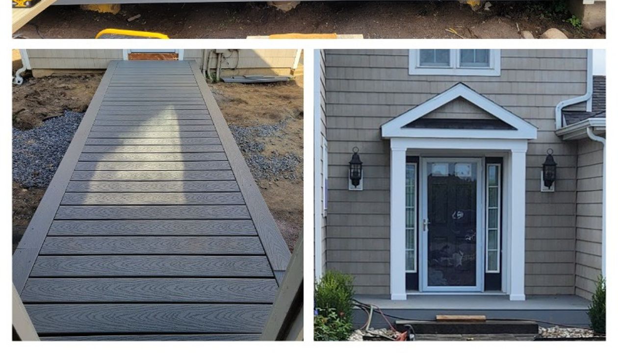 Plattsburgh NY bridge and portico deck