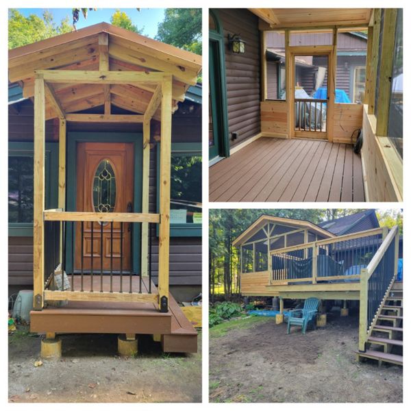 Chateguay lake NY porch and decks