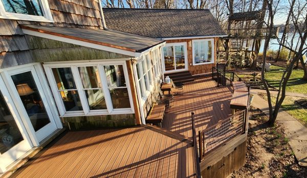 Large Trex deck we built as part of building an Addition on this lake house in Hendersonville, TN