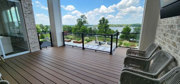 Beautiful Trex deck with Trex RainEscape for a Tennessee Titans player at his home in Mt Juliet, TN