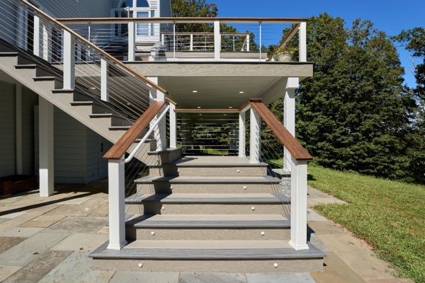 Elegant and durable Trex stairs, designed for smooth transitions and lasting performance, perfect for connecting your outdoor spaces with style.