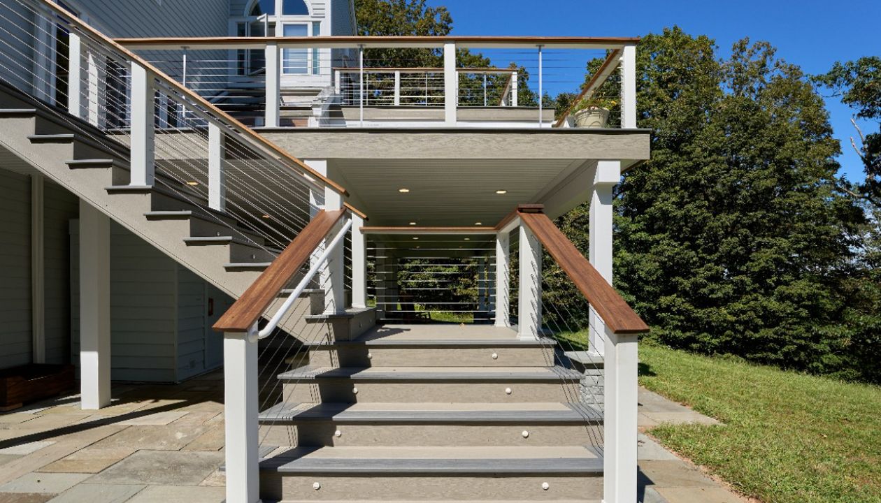 Elegant and durable Trex stairs, designed for smooth transitions and lasting performance, perfect for connecting your outdoor spaces with style.