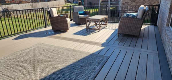 Trex deck in Hendersonville, TN - example of using breaker boards for a cleaner finished look with no "butt" joints