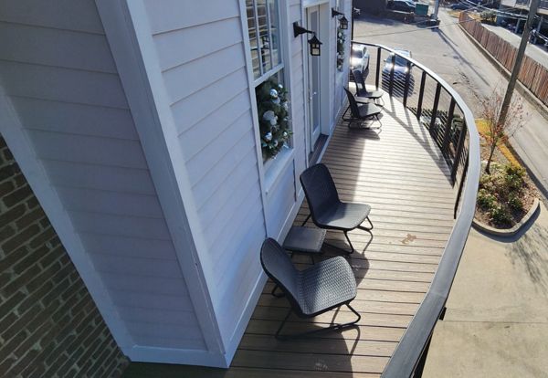 Balcony with Trex decking we did for iostudio in Nashville, TN