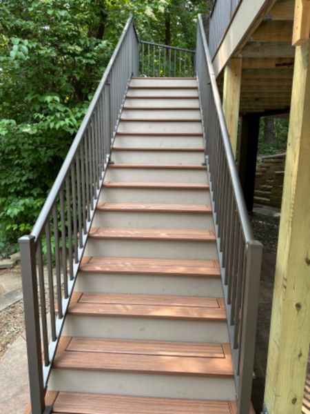 Add contrast for a sophisticated looking staircase