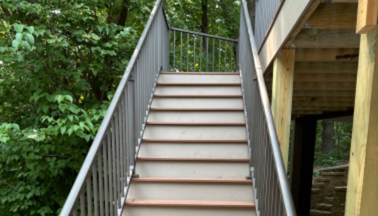 Add contrast for a sophisticated looking staircase