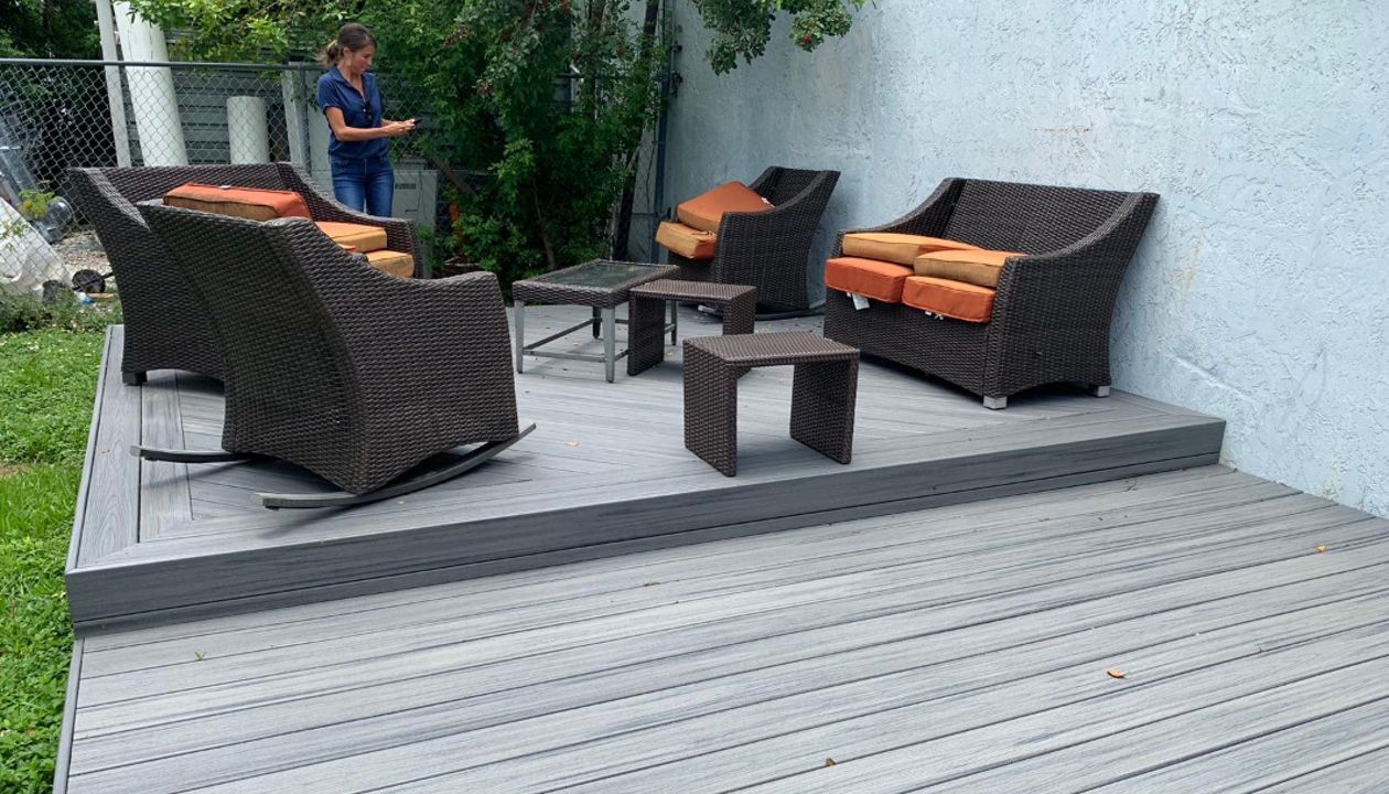 Custom-Built Composite Deck Using Trex