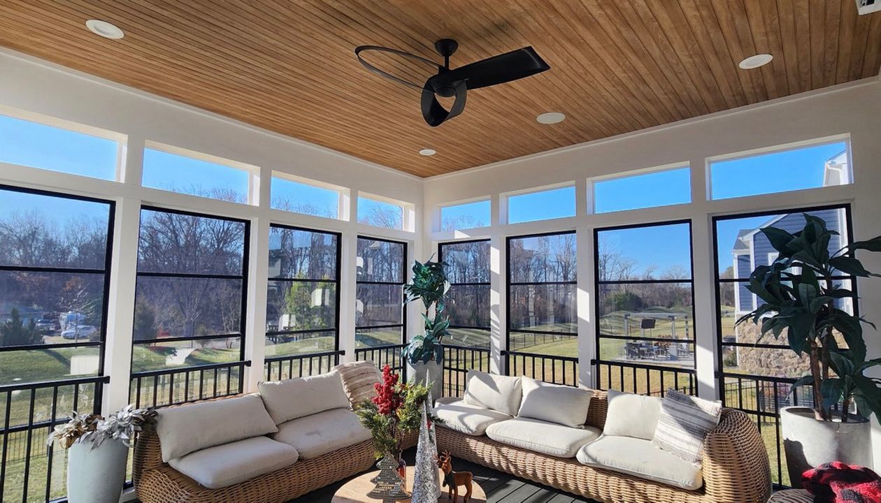 Trex Three Season Room w/ Transom Windows