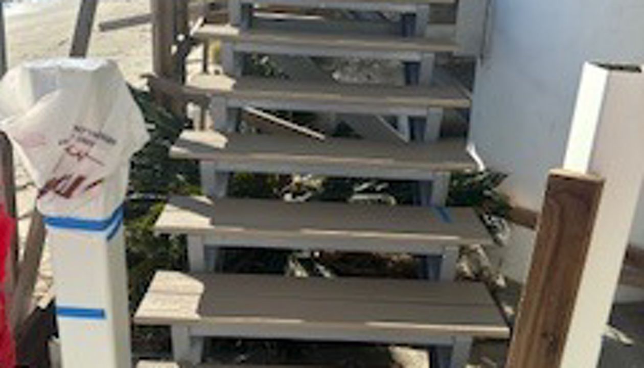 Trex staircase in progress