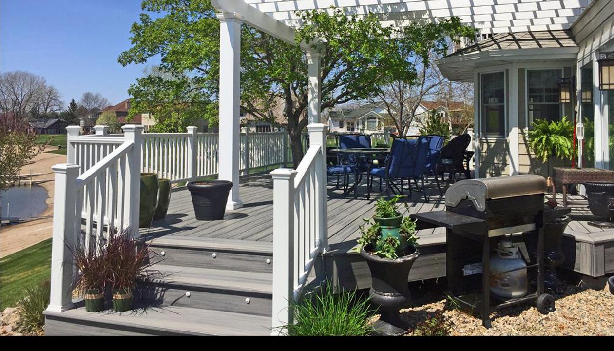 Custom Trex Transcend Island Mist deck, Mandan