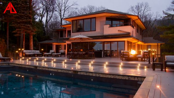 Trex Signature® Whidbey Composite Decking and Trex® Outdoor Furniture with Trex Signature® X-Series™ Cable Rail