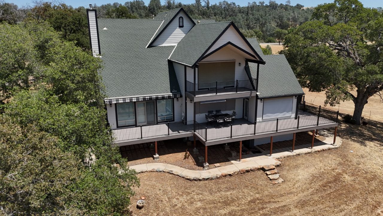 A huge Trex deck and balcony in Grass Valley, CA.