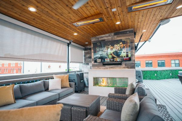 Trex decking on rooftop