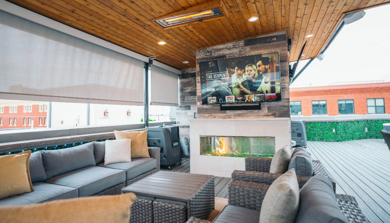 Trex decking on rooftop