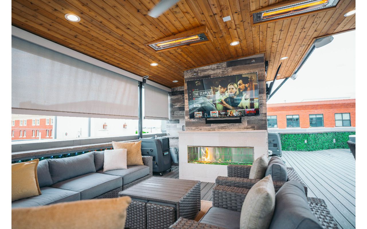Trex decking on rooftop