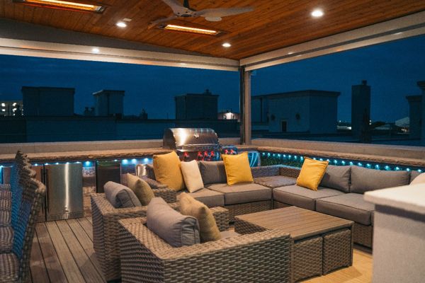 Trex decking on rooftop