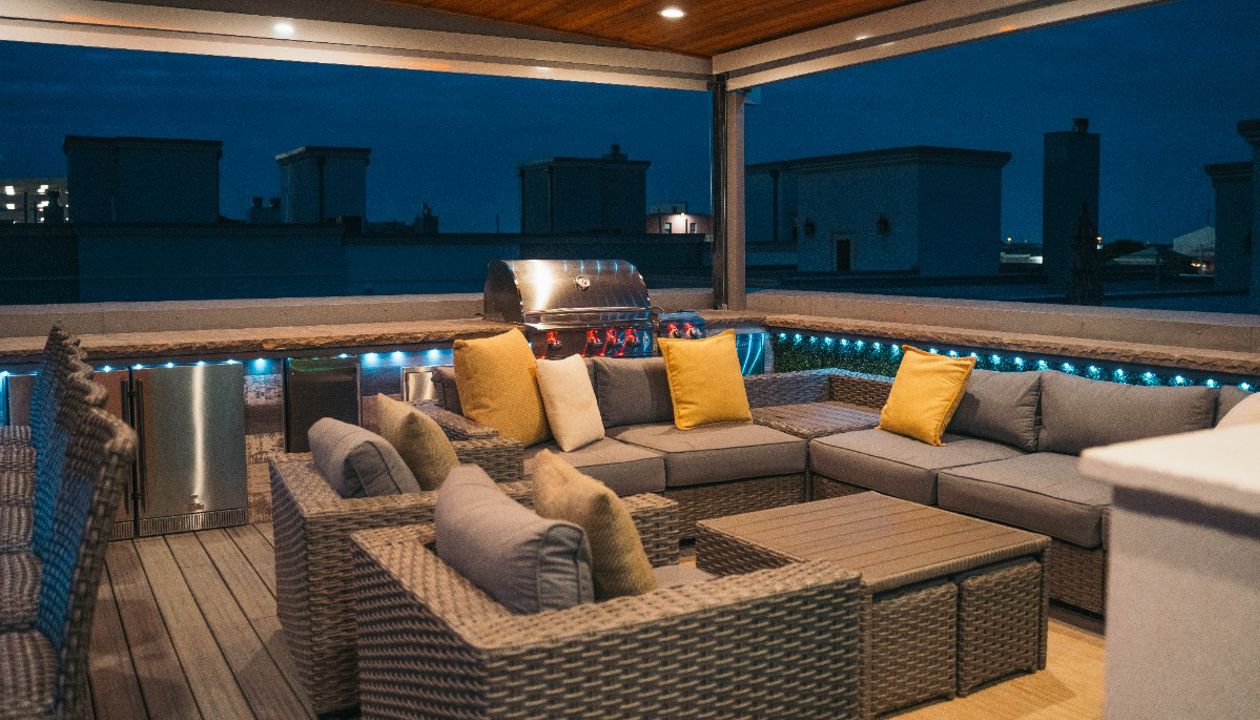 Trex decking on rooftop