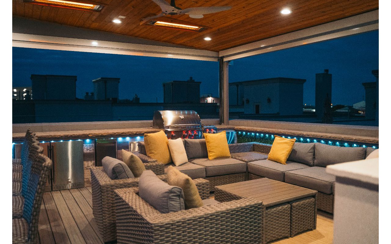 Trex decking on rooftop
