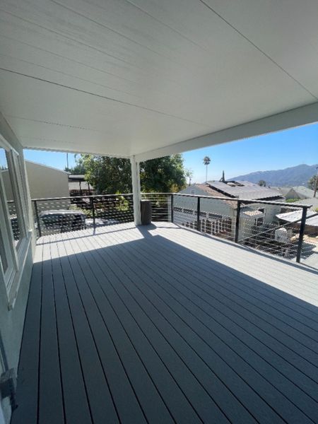 Trex composite deck and custom railing