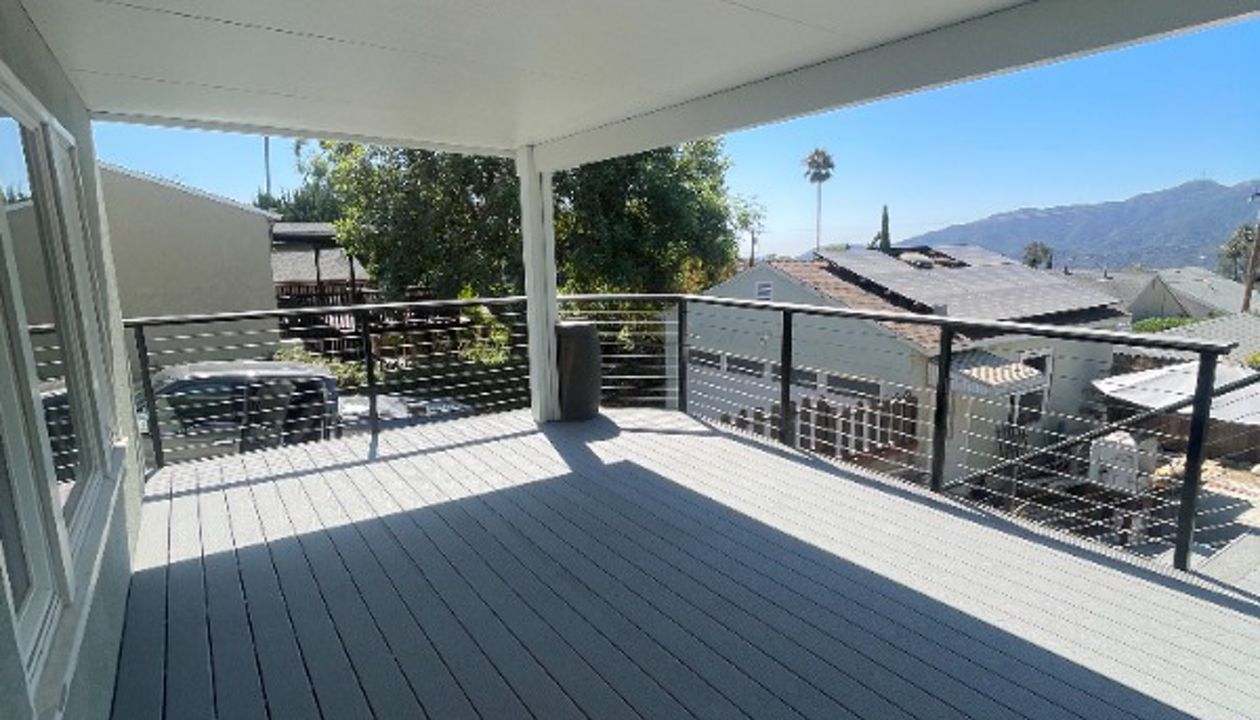 Trex composite deck and custom railing