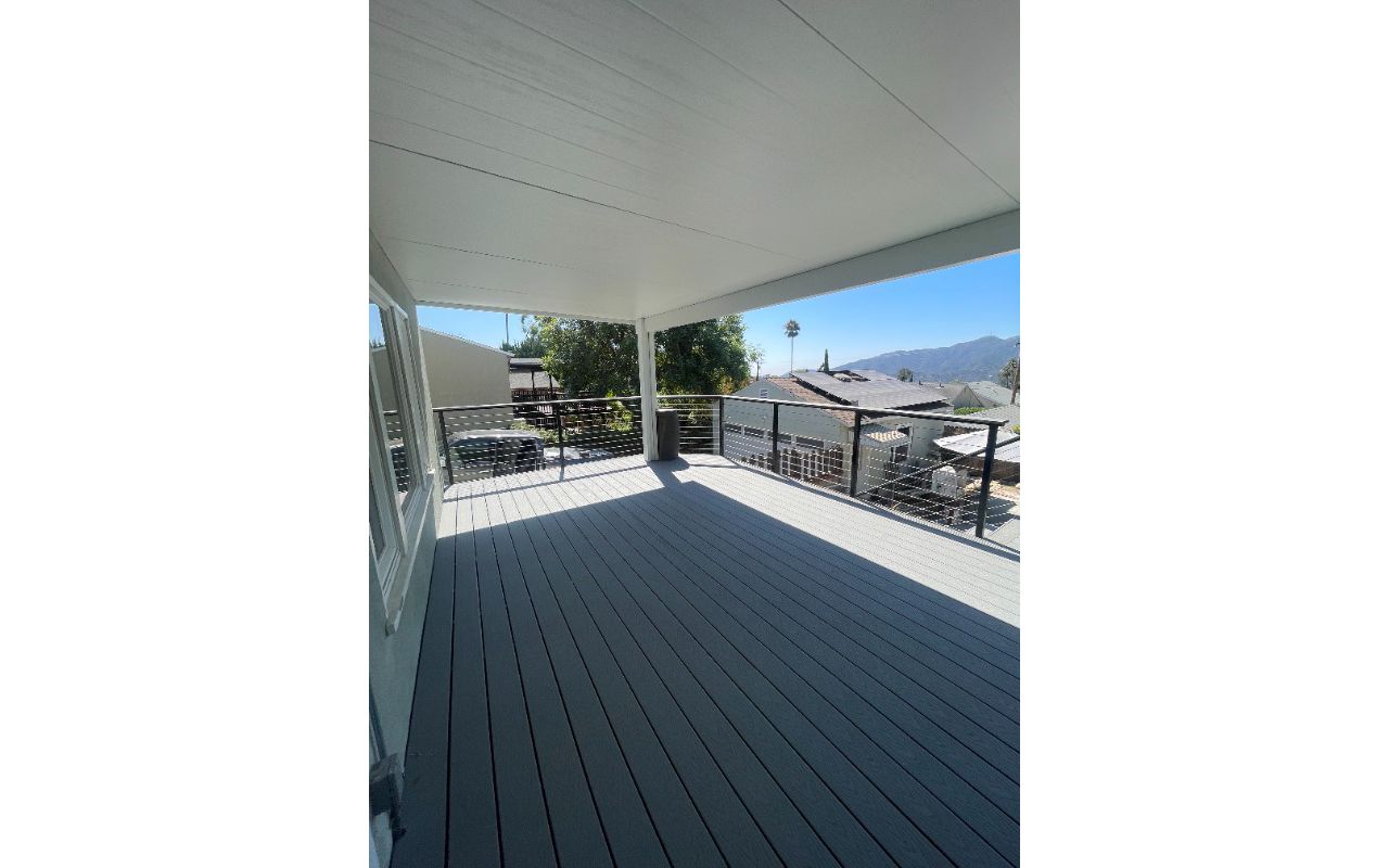 Trex composite deck and custom railing