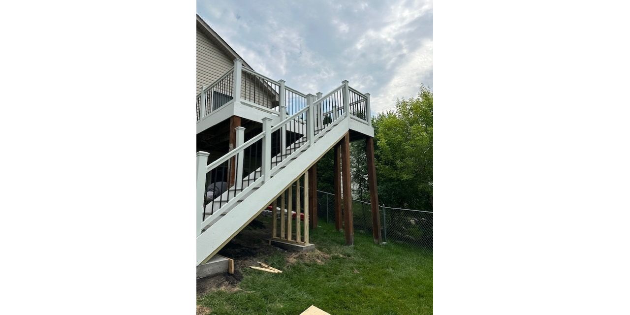 Trex Composite T-Rail and White Fascia