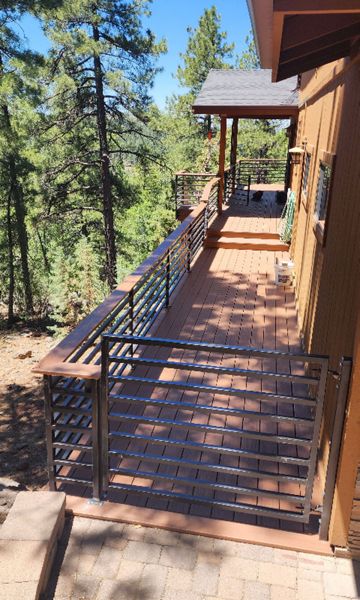 Munds Park, AZ  Multi-level Trex deck in the pines