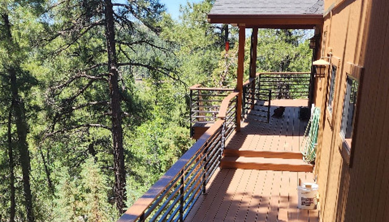 Munds Park, AZ  Multi-level Trex deck in the pines