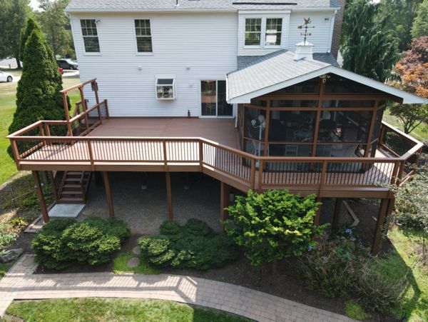 Trex Tiki Torch redecking in Mount Laurel, NJ.