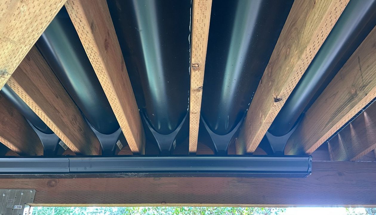 Trex RainEscape system to keep your underdeck dry!