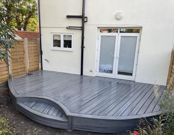 Trex Transcend Island Mist with Trex custom curves in Sidcup Kent.