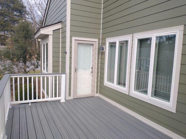 Trex Island Mist deck complements any exterior home color.