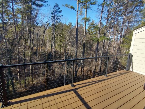 Charcoal Black Railing with Havana Gold Decking.