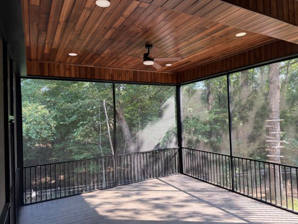 Woodland’s Edge Screen Porch with Saddle Deck