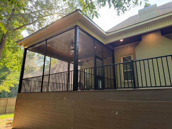 Woodland’s Edge Screen Porch with Saddle Deck