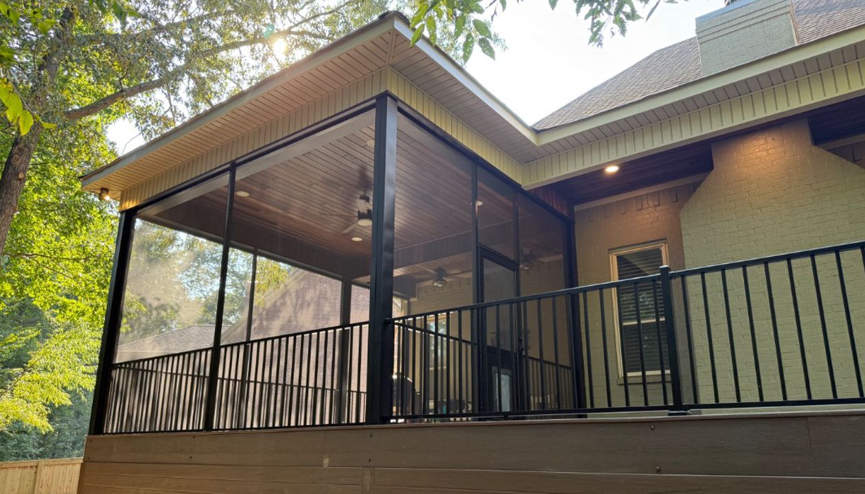 Woodland’s Edge Screen Porch with Saddle Deck